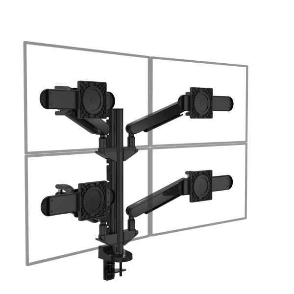 ZP4 24" Post with Dynamic Arm + Slider (2-Row)